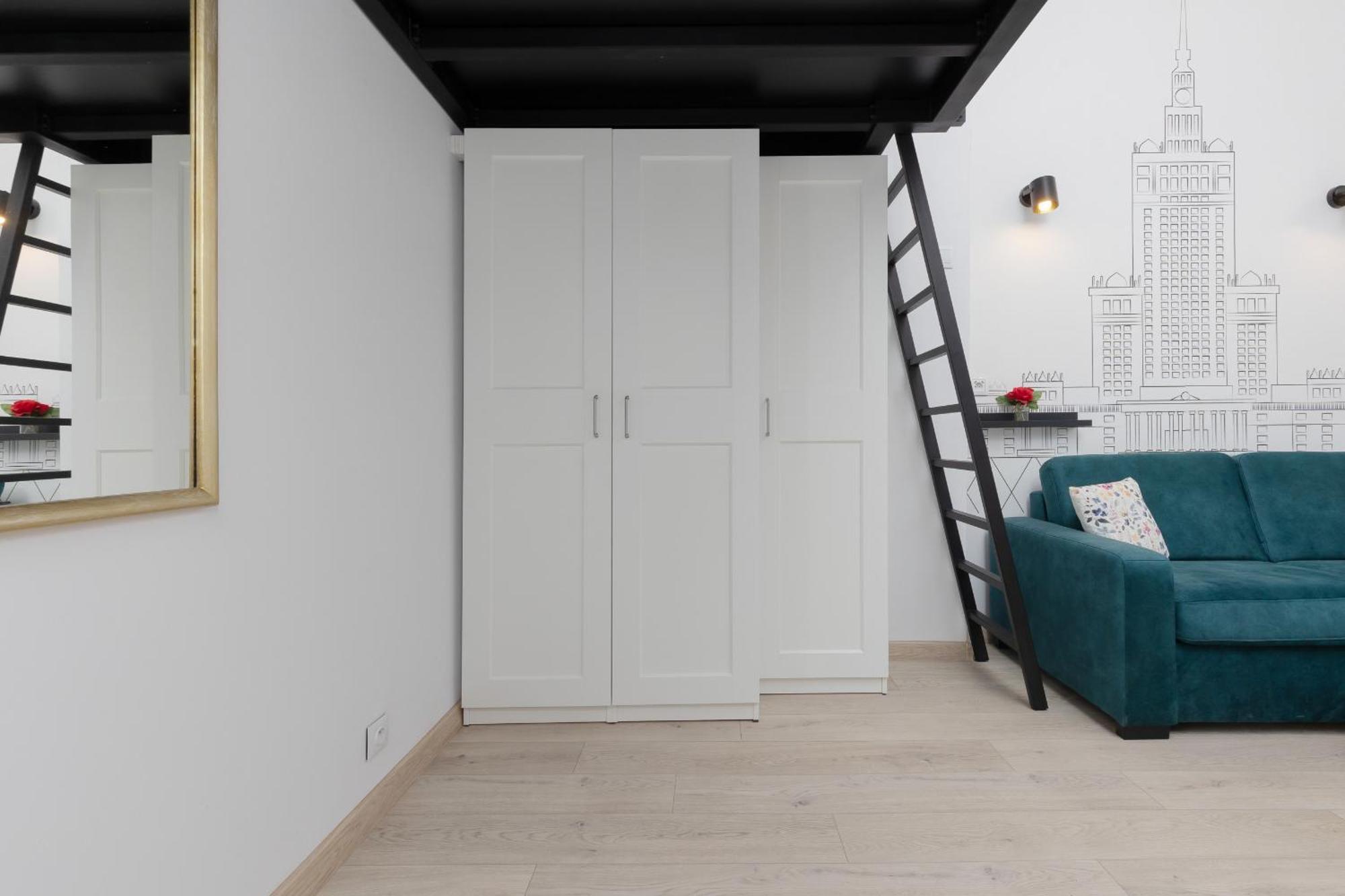 Aleja Wyzwolenia Studio with Mezzanine Warsaw Downtown by Noclegi Renters Exterior photo